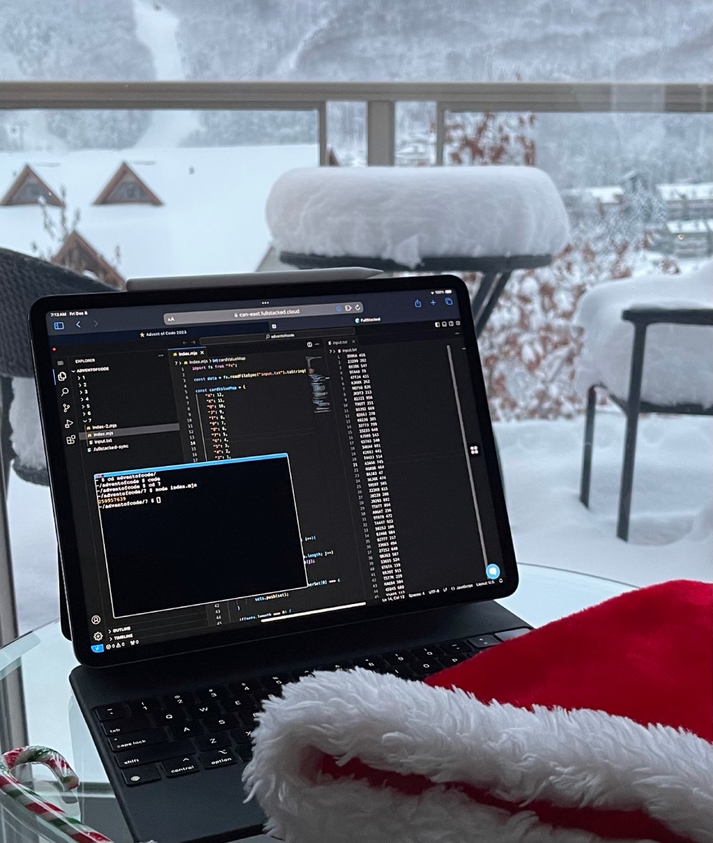 FullStacked on iPad Pro Holiday Themed